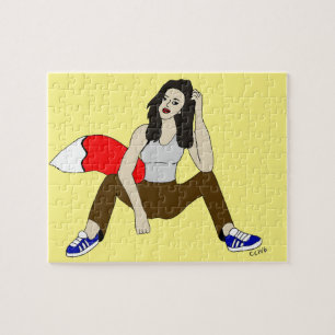 foxy girl jigsaw puzzle