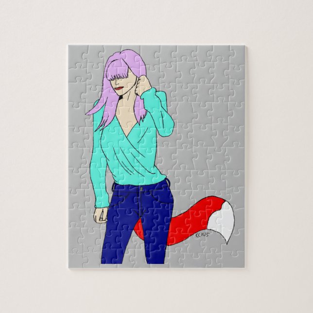 foxy girl   jigsaw puzzle (Vertical)