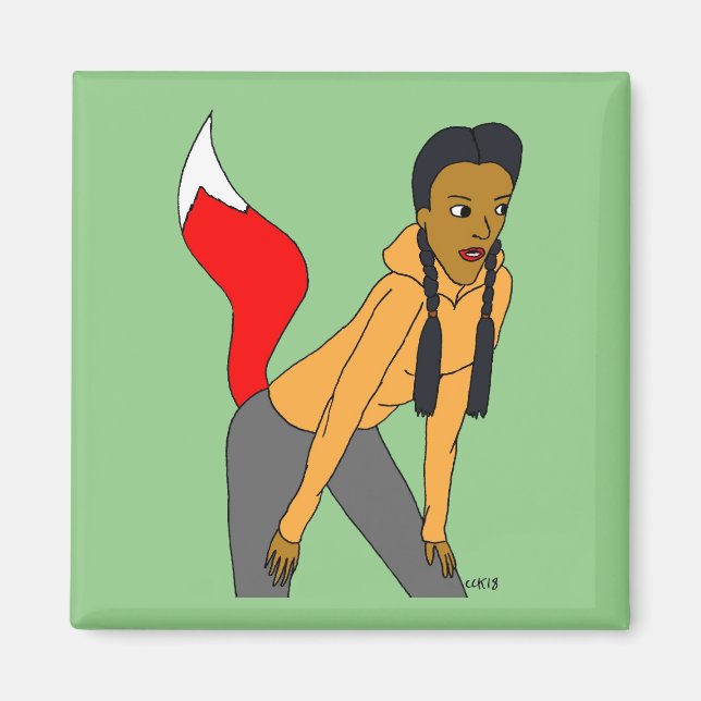 foxy girl magnet (Front)