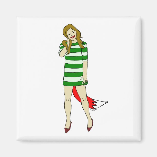 foxy girl  magnet (Front)
