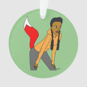 foxy girl ornament