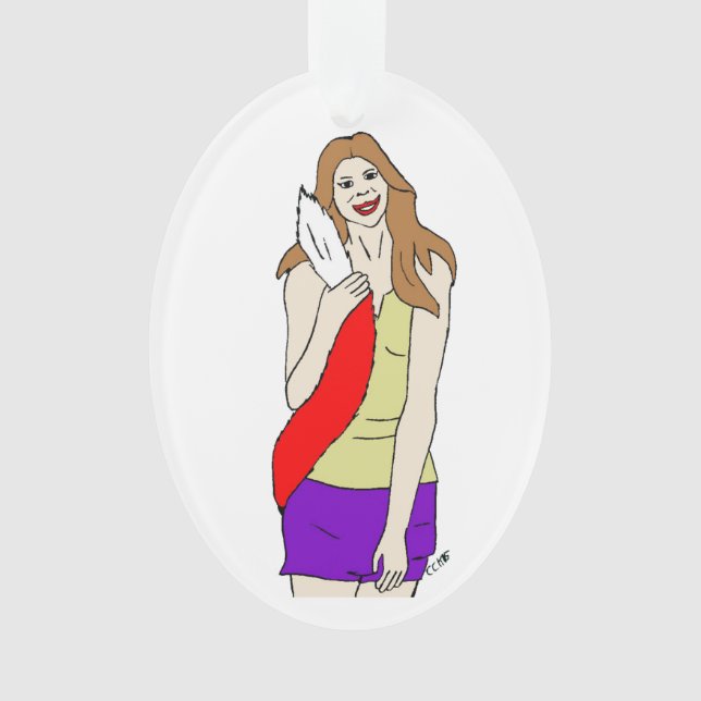 foxy girl ornament (Front)