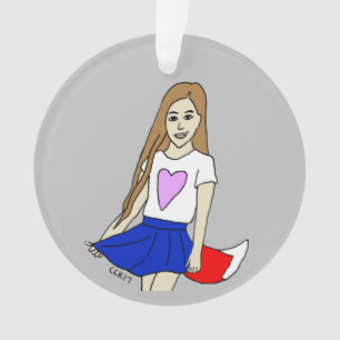foxy girl ornament