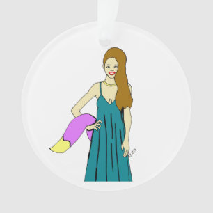 foxy girl ornament