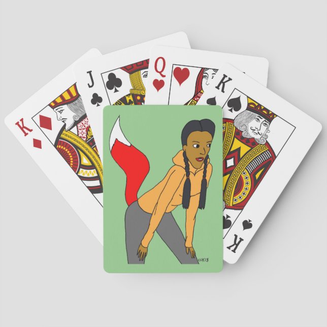 foxy girl  playing cards (Back)