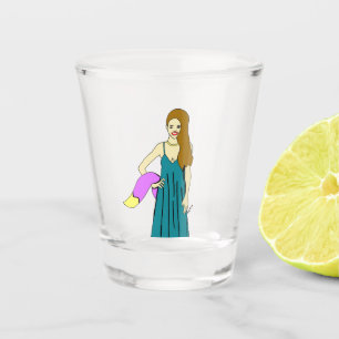 foxy girl shot glass