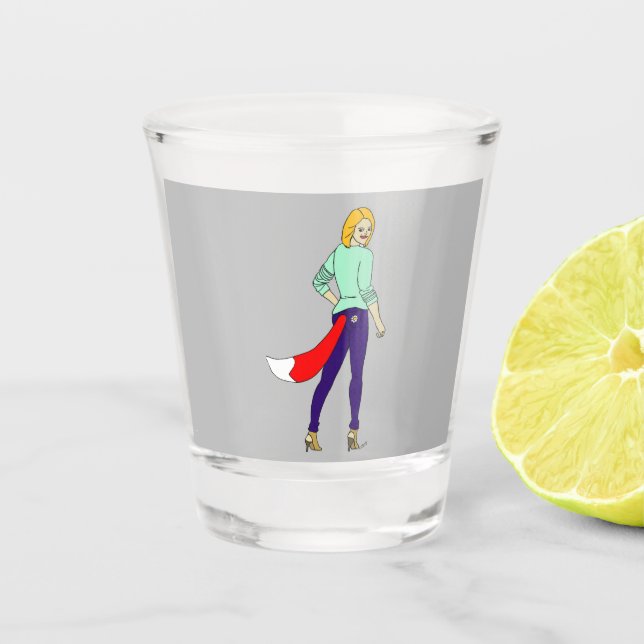foxy girl   shot glass (Front)