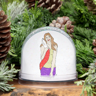 foxy girl snowglobe