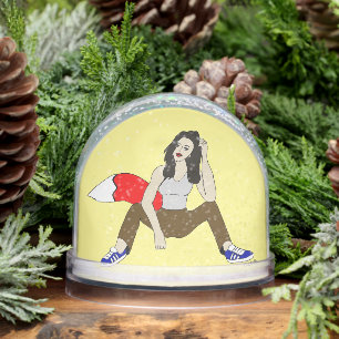foxy girl  snowglobe