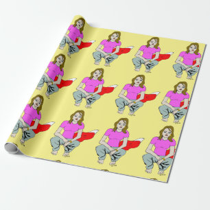 foxy girl  wrapping paper