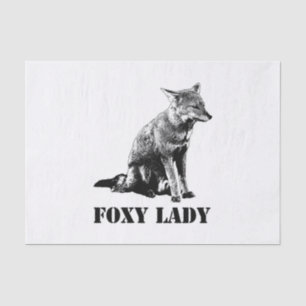 Foxy lady concept illustration tissue paper