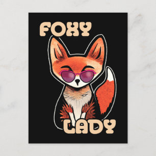 Foxy Lady   Cute Fox Postcard