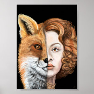 Foxy Lady - Face Poster - Painting Art
