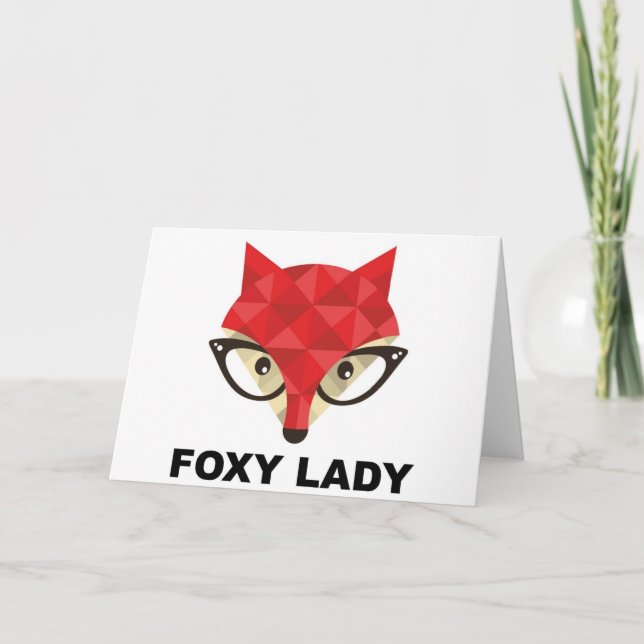 Foxy Lady Greeting Card (Front)