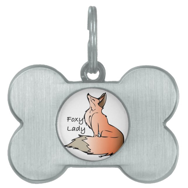 Foxy Lady Pet ID Tag (Front)