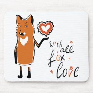 Foxy Love Mouse Pad