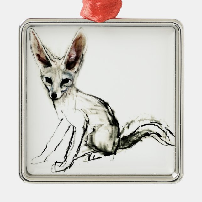 Foxy Metal Ornament (Front)
