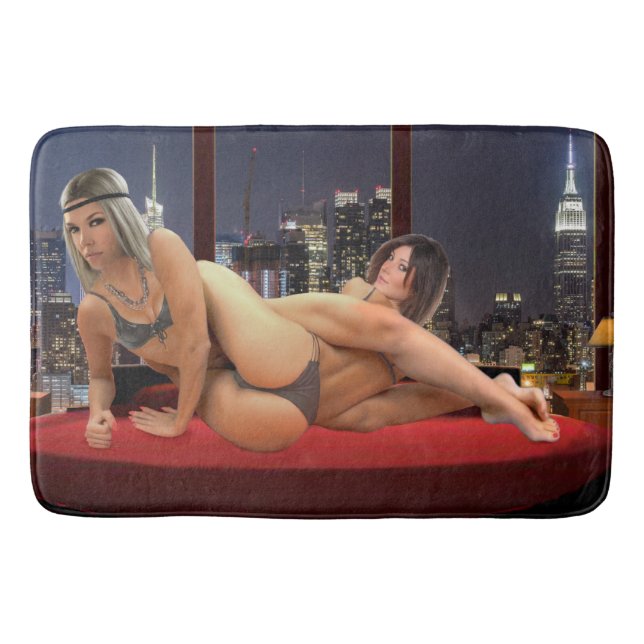 Foxy Penthouse Wrestling Bath Mat (Front)