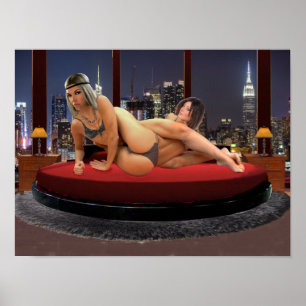 Foxy Penthouse Wrestling Poster