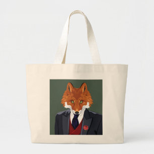 Foxy Portrait Large Tote Bag