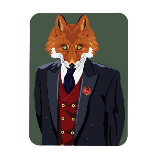 Foxy Portrait Magnet (Vertical)
