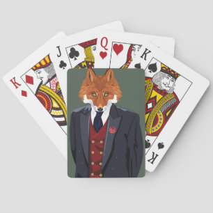 Foxy Portrait Playing Cards