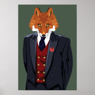 Foxy Portrait Poster