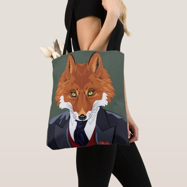 Foxy Portrait Tote Bag (Close Up)