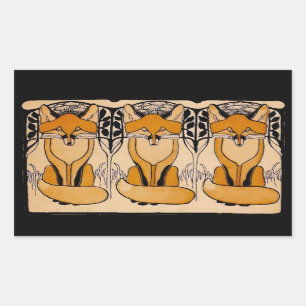 Foxy Rectangular Sticker
