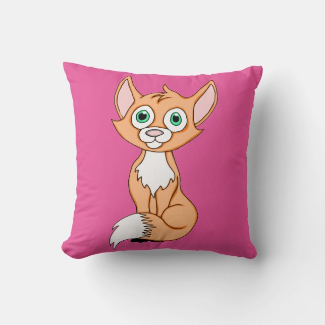 Foxy Roxy Square Pillow (Front)