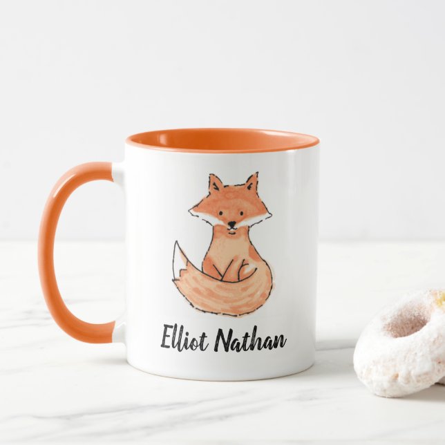 Foxy Solo Custom Name Mug (With Donut)