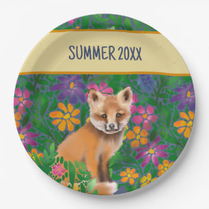Foxy Summer Paper Plate