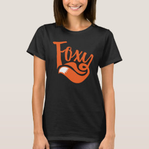 Foxy text on t-shirt