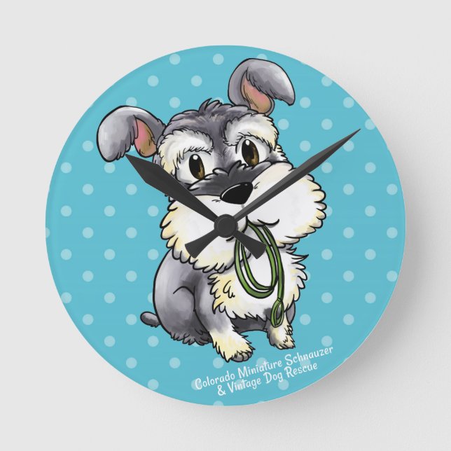 Fozi Schnauzer - Customisable Wall Clock (Front)