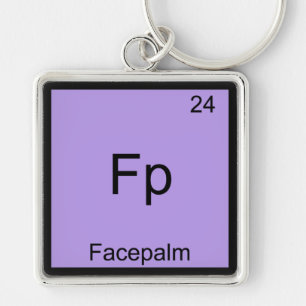 Fp - Facepalm Funny Element Meme Chemistry Tee Key Ring