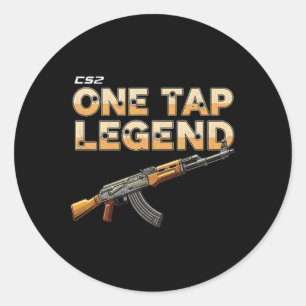 Fps Gamer Funny Cs First Person Competitive Gaming Classic Round Sticker