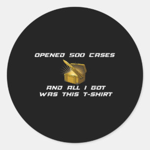 Fps Gamer Funny Cs First Person Competitive Gaming Classic Round Sticker