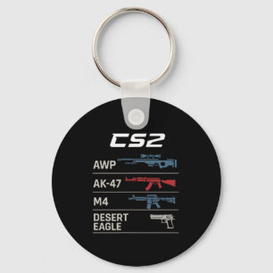 Fps Gamer Funny Cs First Person Competitive Gaming Key Ring