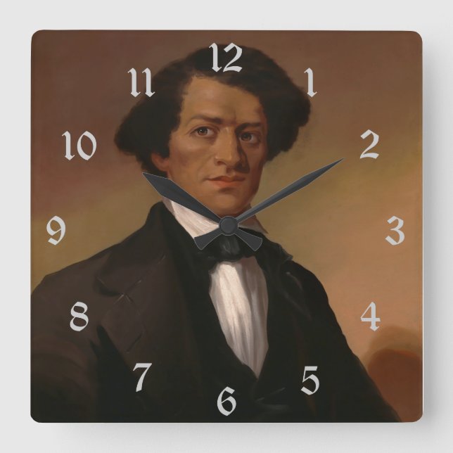 Fr3d3rick Bailey Douglass: Civil Rights Legend   Square Wall Clock (Front)