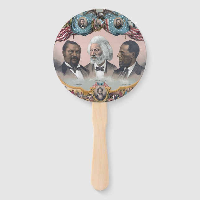 Fr3d3rick Bailey Douglass with Black Abolitionist  Hand Fan (Front)