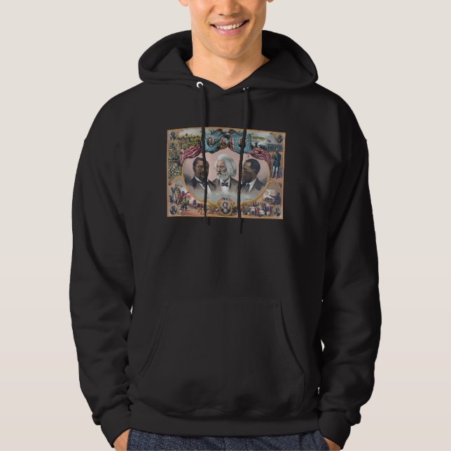 Fr3d3rick Bailey Douglass with Black Abolitionist  Hoodie (Front)