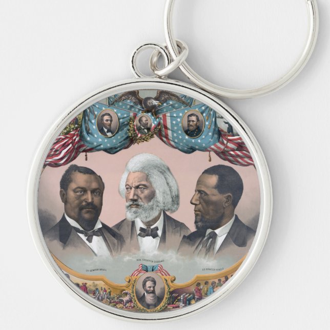 Fr3d3rick Bailey Douglass with Black Abolitionist  Key Ring (Front)
