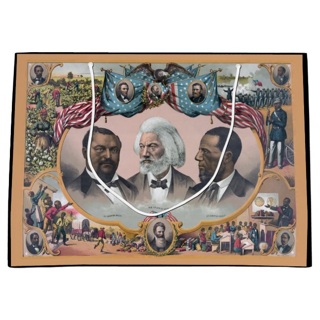 Fr3d3rick Bailey Douglass with Black Abolitionist  Large Gift Bag (Front)