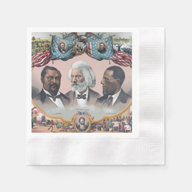 Fr3d3rick Bailey Douglass with Black Abolitionist  Napkin (Front)