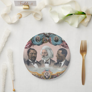 Fr3d3rick Bailey Douglass with Black Abolitionist  Paper Plate