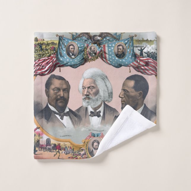 Fr3d3rick Bailey Douglass with Black Abolitionist  Wash Cloth (Wash Cloth)