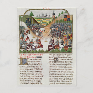 Fr 2691 f.183 Battle scene, by Jehan Charetier Postcard