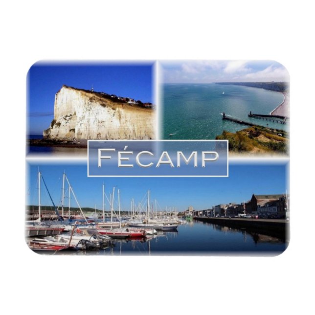 FR France - Normandy -  Fécamp - Harbour - Magnet (Horizontal)