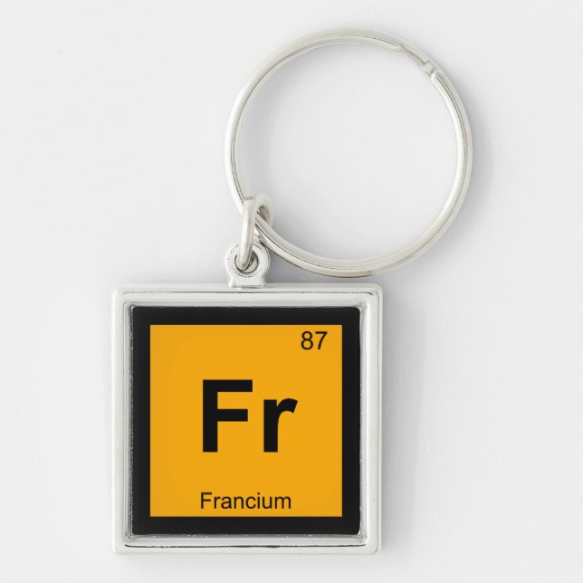 Fr - Francium Chemistry Periodic Table Symbol Key Ring (Front)