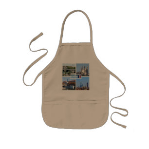 FR Lyon - Pont Lafayette - Basilica De Fourviere - Kids Apron